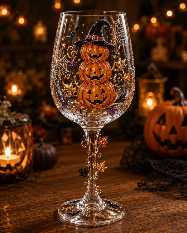 🔥 LAST DAY 50% OFF – 🎃 6-Piece 3D Halloween Wine Glass Gift Set 🍷