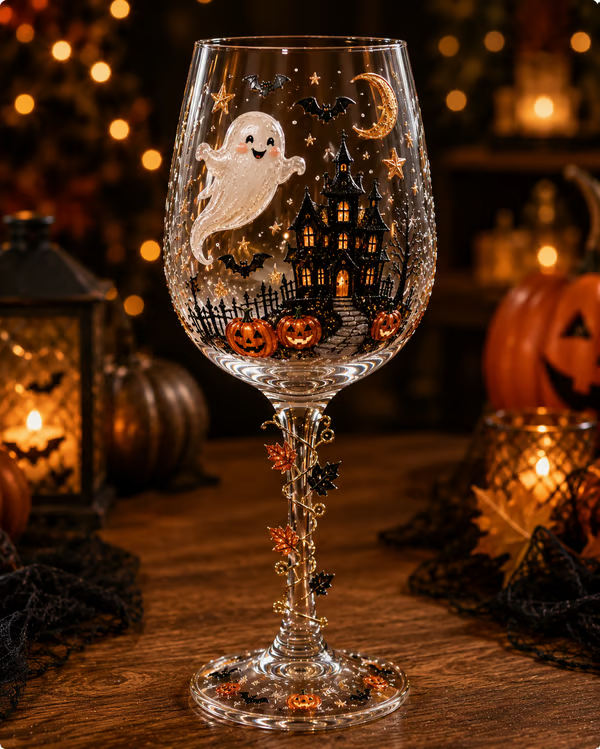 🔥 LAST DAY 50% OFF – 🎃 6-Piece 3D Halloween Wine Glass Gift Set 🍷