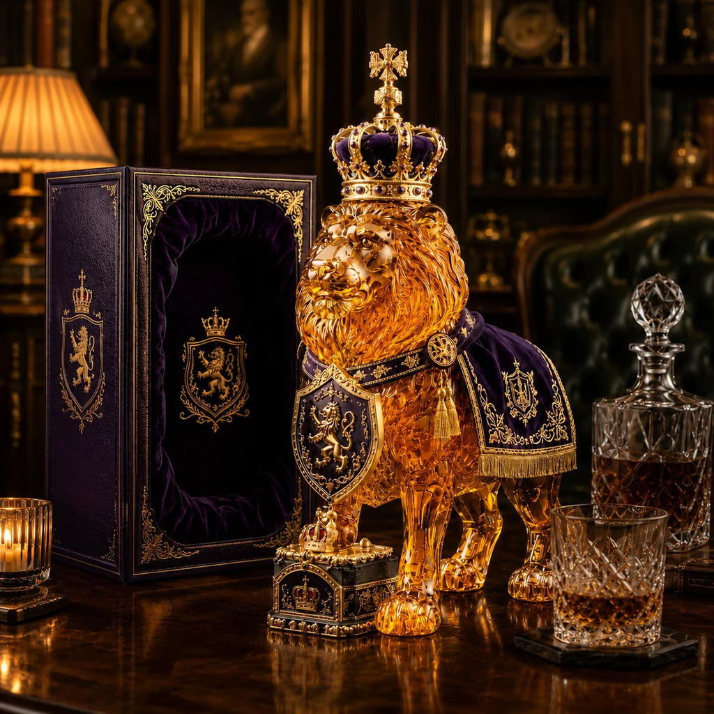 👑 87th Anniversary Royal Lion Whiskey Bottle – Regal Collector’s Edition 🦁