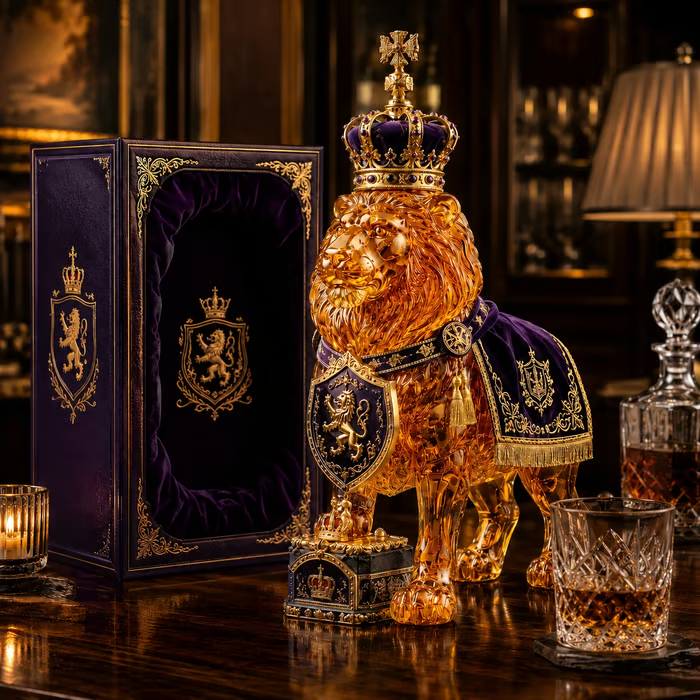 👑 87th Anniversary Royal Lion Whiskey Bottle – Regal Collector’s Edition 🦁