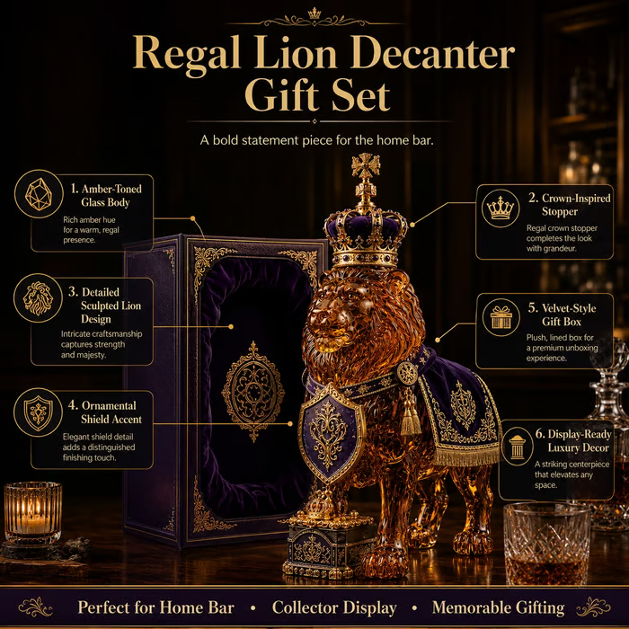 👑 87th Anniversary Royal Lion Whiskey Bottle – Regal Collector’s Edition 🦁