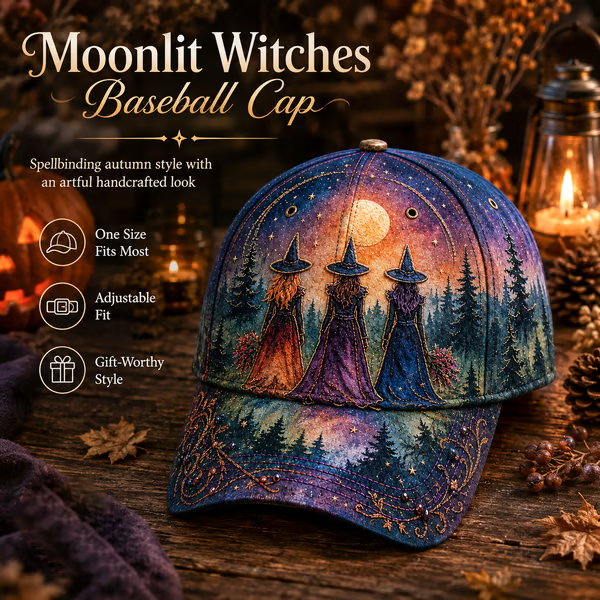 🔥 LAST DAY 50% OFF | 🌙 Witchy Moonlight Cap 🧙‍♀️🧢
