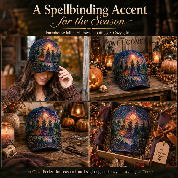 🔥 LAST DAY 50% OFF | 🌙 Witchy Moonlight Cap 🧙‍♀️🧢