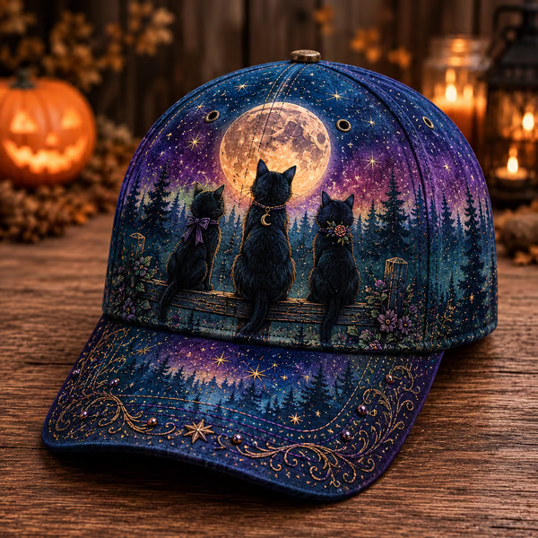 🔥 LAST DAY 50% OFF | 🌙 Witchy Moonlight Cap 🧙‍♀️🧢