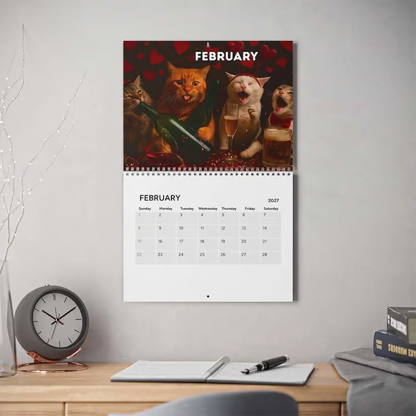 🔥 LAST DAY — 50% OFF! 🍺🐱 Drunk Cats 2027 Calendar