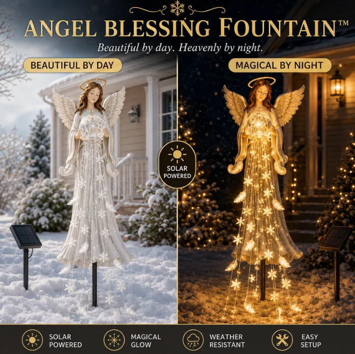 🎄 49% OFF – Angel Blessing Solar Christmas Garden Light