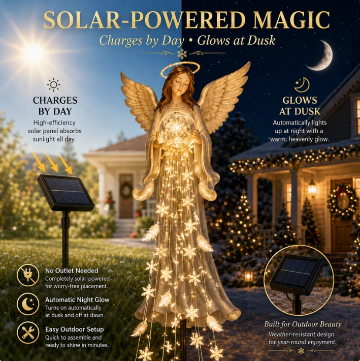 🎄 49% OFF – Angel Blessing Solar Christmas Garden Light