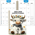 🐮 2026–2030 Highland Cow 5-Year Calendar – Cute Monthly Planner