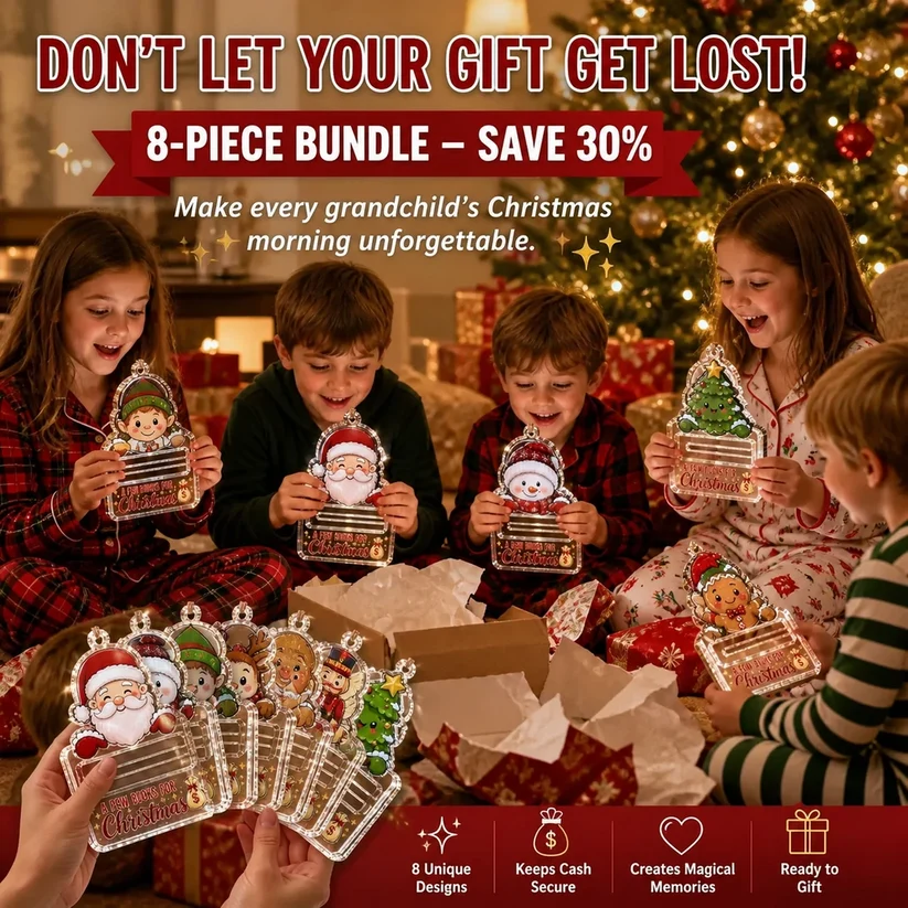 🎄 50% OFF – Crystal Acrylic Money Holder Christmas Ornament