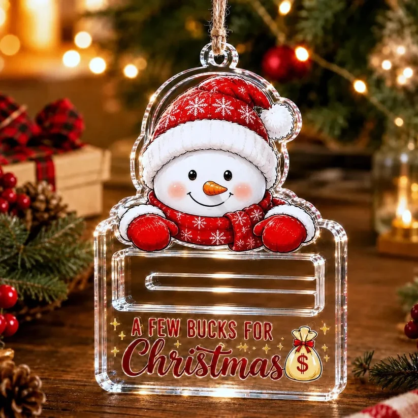 🎄 50% OFF – Crystal Acrylic Money Holder Christmas Ornament