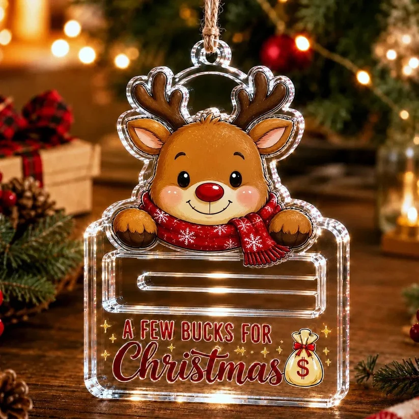 🎄 50% OFF – Crystal Acrylic Money Holder Christmas Ornament