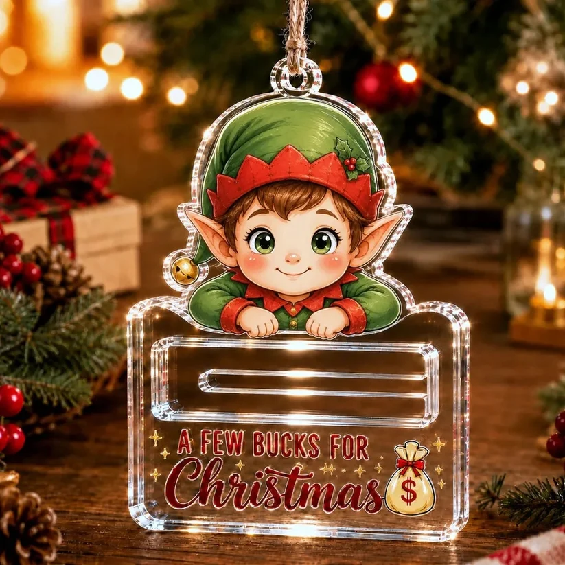 🎄 50% OFF – Crystal Acrylic Money Holder Christmas Ornament