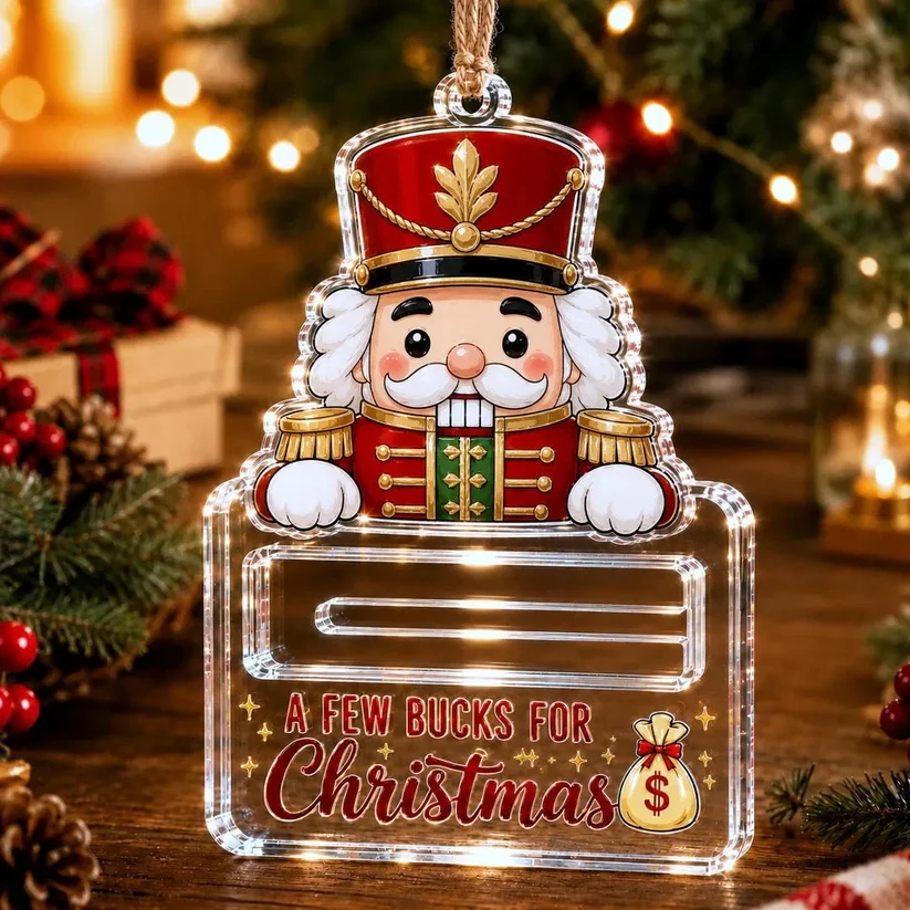 🎄 50% OFF – Crystal Acrylic Money Holder Christmas Ornament