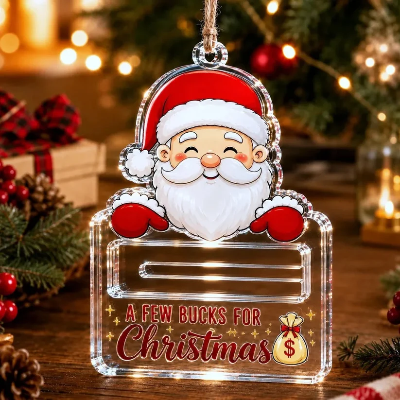 🎄 50% OFF – Crystal Acrylic Money Holder Christmas Ornament