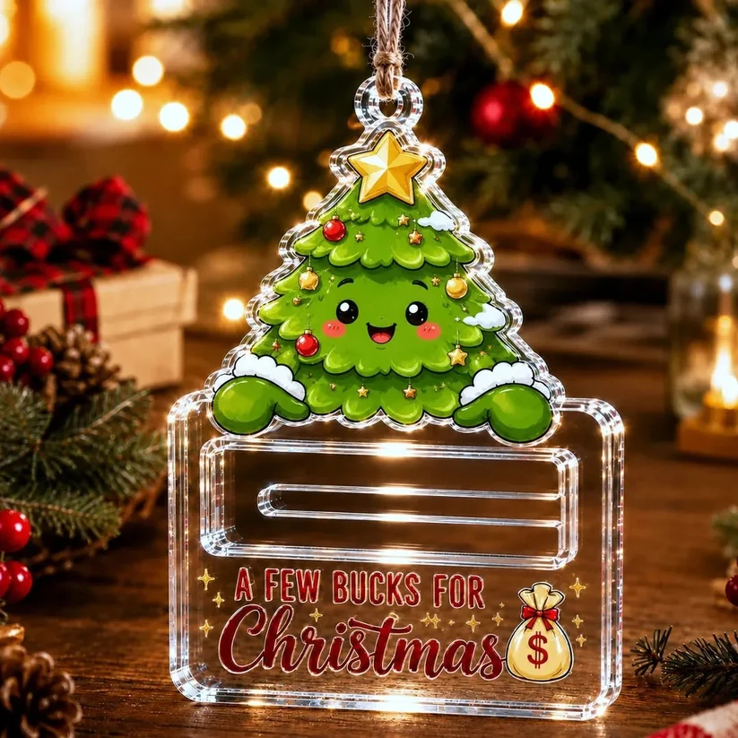 🎄 50% OFF – Crystal Acrylic Money Holder Christmas Ornament