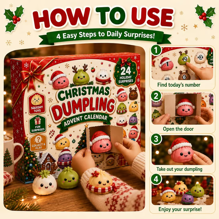 💥 LAST DAY 49% OFF – 🎄 Christmas Mini Squishies Advent Calendar 2026