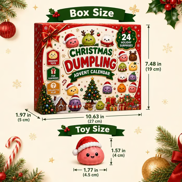 💥 LAST DAY 49% OFF – 🎄 Christmas Mini Squishies Advent Calendar 2026