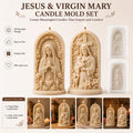 ⏳ Last Day 49% OFF – ✝️ 2-Piece Good Shepherd Jesus 3D Candle Mold Set | Sculpted Cross, Lamb & Floral Relief for Faith-Inspired Handmade Candles 🕯️✨