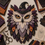 🔥Last Day 49% OFF – 🦉 DIY Layered Fabric Owl Wall Art Kit
