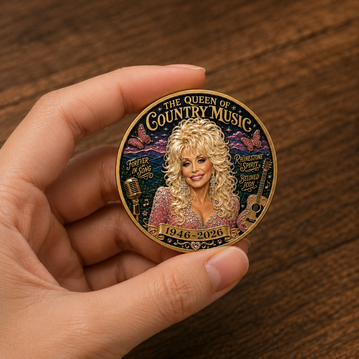 🇺🇸 LAST DAY 49% OFF – 🎸🦋 Queen of Country Music Memorial Commemorative Coin