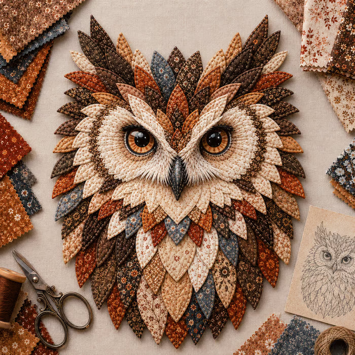 🔥Last Day 49% OFF – 🦉 DIY Layered Fabric Owl Wall Art Kit