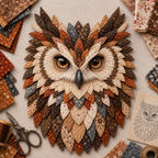 🔥Last Day 49% OFF – 🦉 DIY Layered Fabric Owl Wall Art Kit